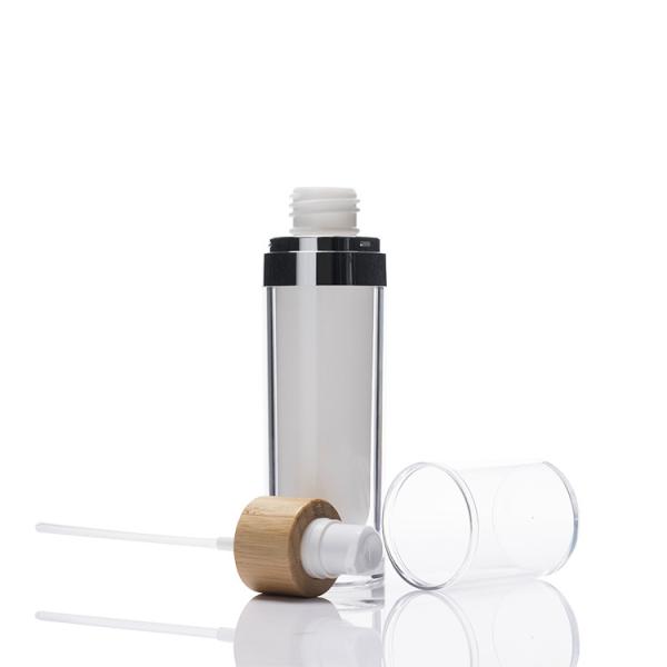 100ml bamboo airless pump bottles cosmetic eco-friendly Lotion Cream Cotainer