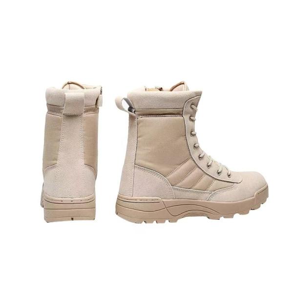 Bottes de combat pour la randonnée en suède de vache Bottes d'alpinisme en caoutchouc durable