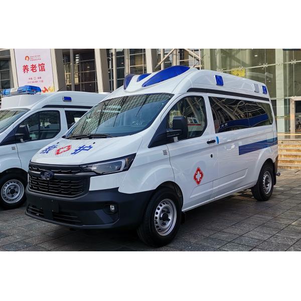 White Ford Transit Ambulance 8 Seaters Gasoline Medical Ambulance