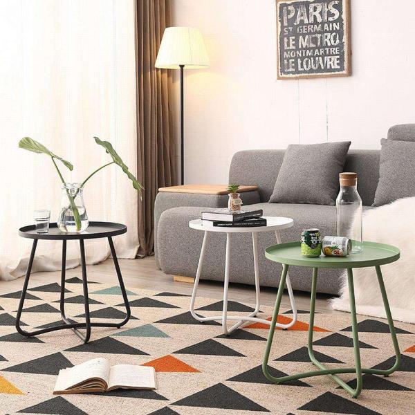 Outdoor Garden Patio Furniture European Style Round Dining Table Unfolded and Folded