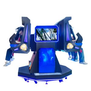 Simulateur de montagnes russes VR 9D à deux places | Machine d'arcade de réalité virtuelle à rotation à 360° interactive à vendre
