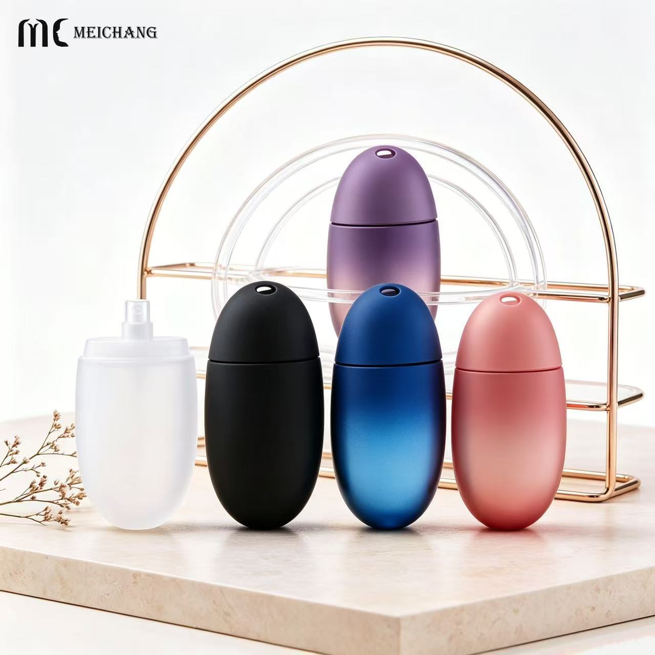 18ml Portable Egg-Shaped Fine Mist Spray Bottle for Mosquito Repellent Packaging (MC-454)