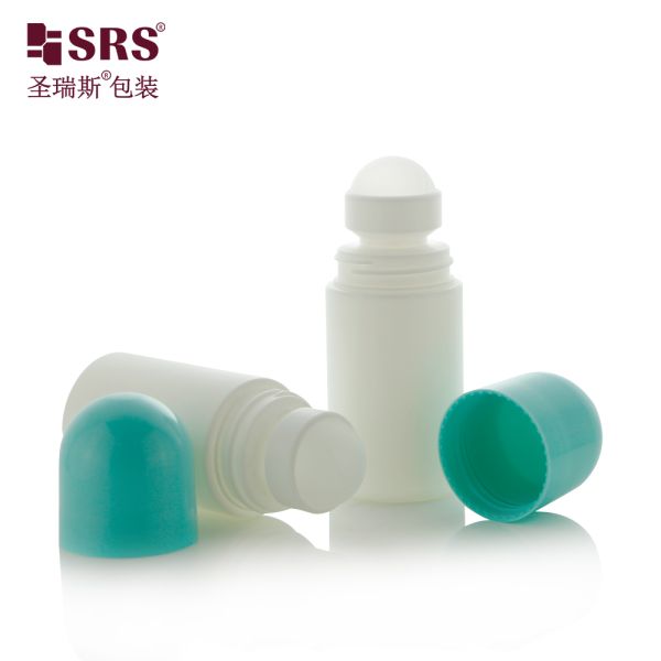 Wholesale 60ml White Custom PP Round Roll on Deodorant Bottle Gel Container