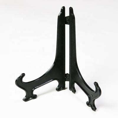 Suporte de exposição plástico transparente preto da placa 8Inch