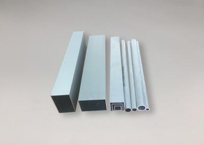 Silver White Anodizing Aluminium Tube Profiles , Extruded Aluminum Rectangular Tubing