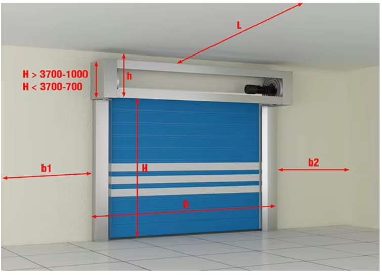 Customized Aluminum Spiral High Speed Door For Automated Warehouse