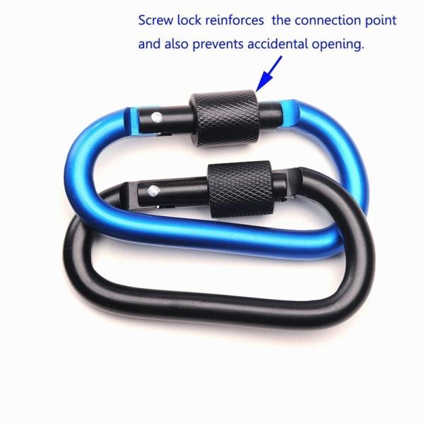 8cm Aluminum Spring Snap Hook Carabiner D Shape Clip for Package Gross Weight 0.025kg