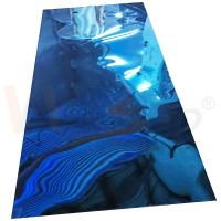 4ftx8ft Chapa de metal inoxidável 1220mmx2440mm SS 201 Chapa de aço inoxidável azul 3.0mm espessura