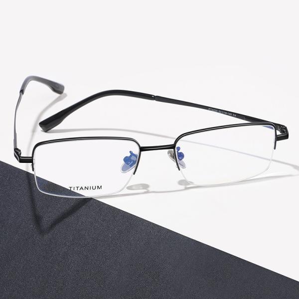 Vidros óticos flexíveis, mulheres meio Rim Glasses do metal do titânio dos homens