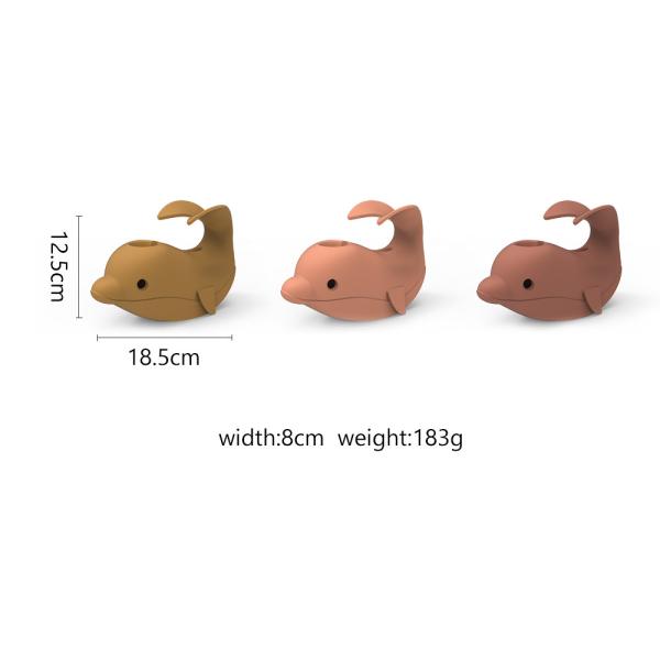 Cute Custom Made Silicone , Bathtub Spout Cover With Rhino Dolphin Shape