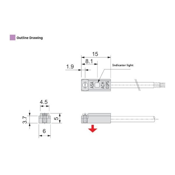 ZPSC01P High Precision Cylinder Inductive Proximity Sensor Switch with DC5-24V 80mA IP67 Protection Level