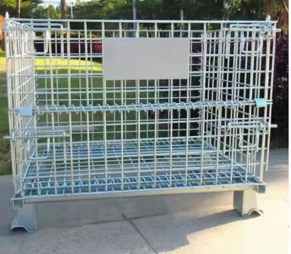 Collapsible Foldable Butterfly Cage Mobile Turnover Cages with Wheels and Open/Closed