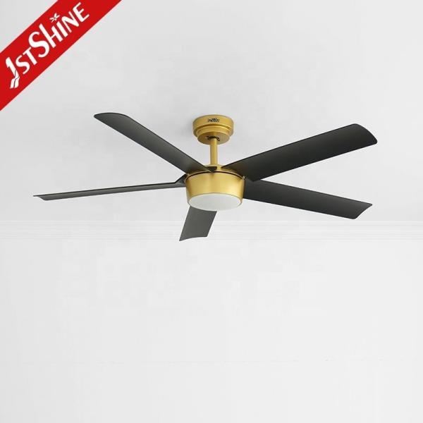 Ventilador de teto de motor de corrente contínua de 52 polegadas Ventilador de baixo watt decorativo moderno com controle remoto e 10-
