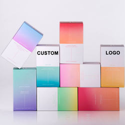 Kraft Paper Cosmetic Packaging Box / Beautiful Skincare Packaging Box
