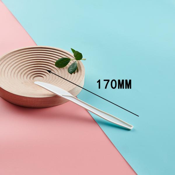Disposable Cornstarch Knife Fork Spoon Primary Color Sustainable Food Packaging Environmentally Friendly