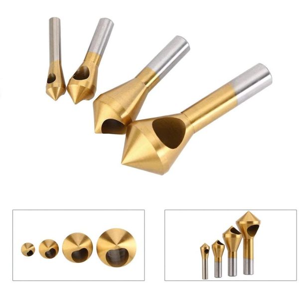 HSS Slanting Hole Countersink Drill Bit Deburring with Rounded Oblique Hole and Inner Hole