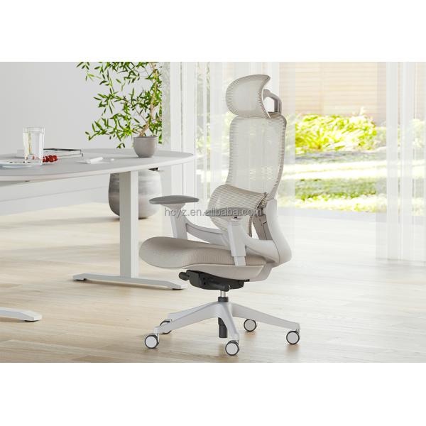 Adjustable High Back Full Mesh Executive Office Chair with Aluminum Foot and Fabric