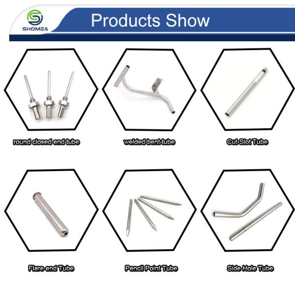 Customized Stainless Steel Solid Pencil Point Needle With M4 Male Thread