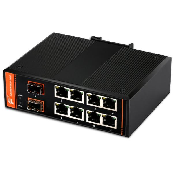 Gigabit Ethernet Managed PoE Switch , 8x10/100Base-TX + 2x1000Base-FX SFP / 8xPoE
