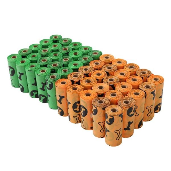 Saco biodegradável de cocô para cães Tamanho personalizado aceito para sacos de lixo para cães de estimação Amido de milho