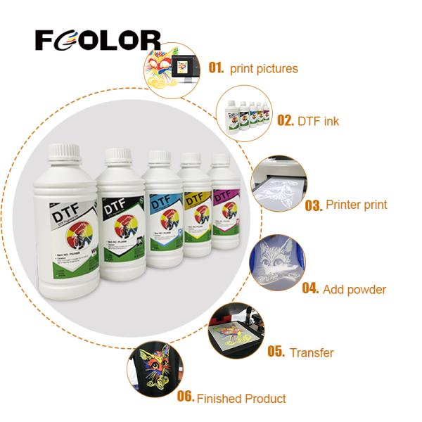 MSDS 1000ML White Transfer DTF Ink for Epson I3200 4720 XP600 PET Film Printing