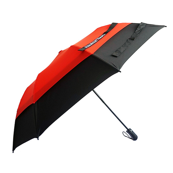 Windproof 28 2 Fold Automatic Open Umbrellas With Double Canopy And Inner Mesh