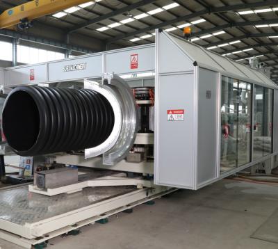 Large Size Corrugated Pipe Extrusion Line Large Corrugator For Drainage, Sewage, Rainwater