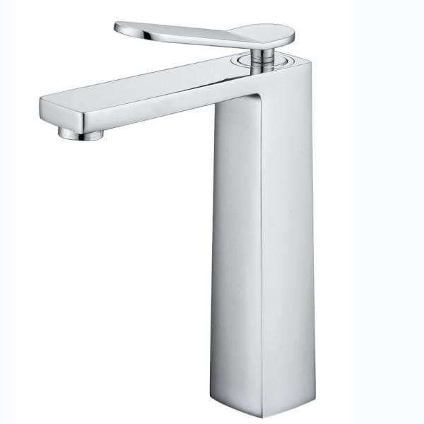 Deck Mounted Single Handle Basin Mixer High Pressure Bathroom Vessel Sink Faucet