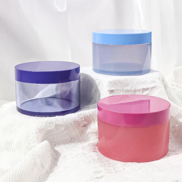 Transparent Double-Layer Cosmetic Cream Jar with Food-Grade PET Material for Safe and Hygienic Storage