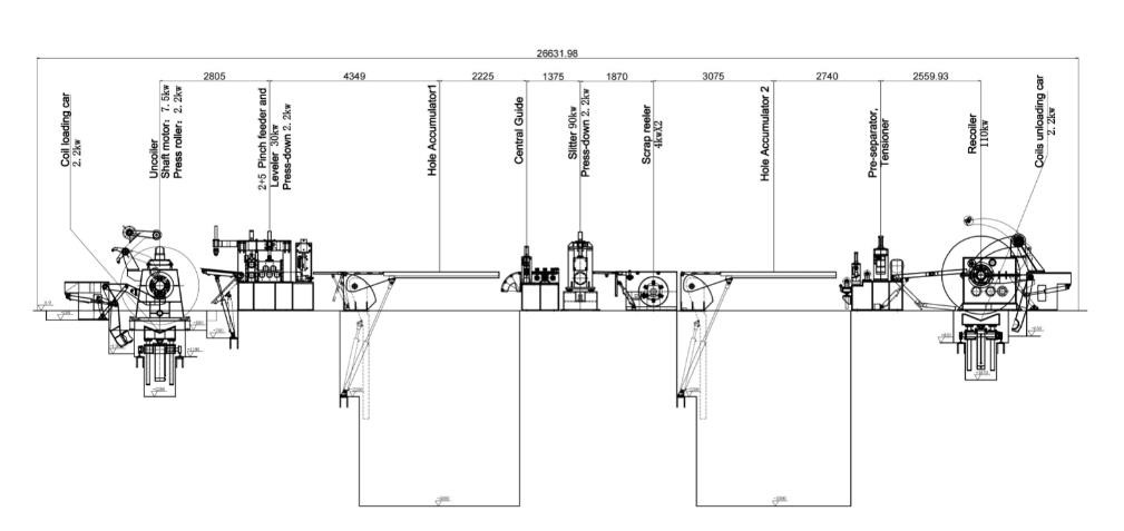 Высокоскоростной датчик света точности разрезая линию машину 0.3-3 x 1250mm