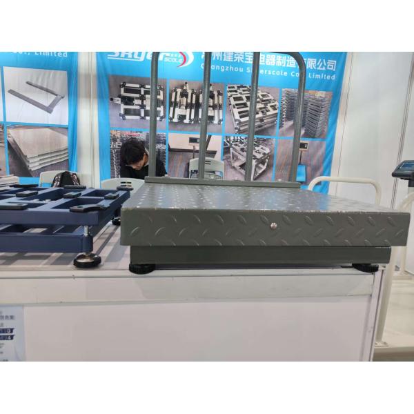 Escala de banco de 50x60cm Material de acero al carbono + placa a cuadros Balanza de panel Escala electrónica para 300 kg