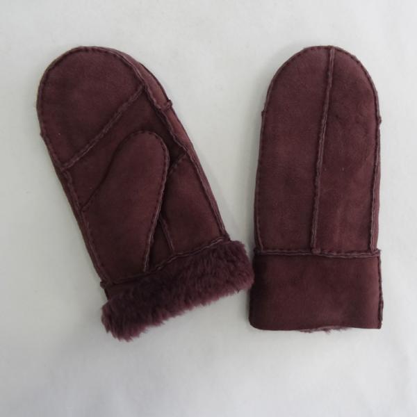 Wholesale cheap shearling mitten sheepskin gloves