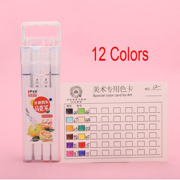 Student Painting Watercolor Art Marker Pen with Custom Logo and Dual-Side Writing