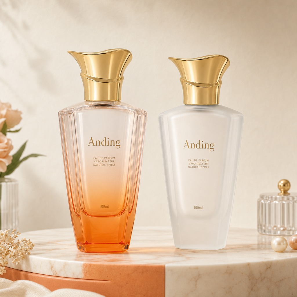 100ml Tapered Glass Perfume Bottles Alloy Cap Empty Spray For Perfume