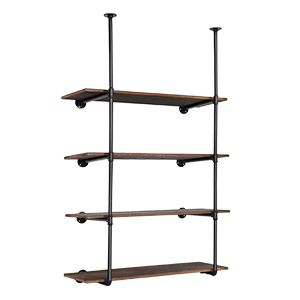 Brackets para estantes de tuberías de hierro negro industriales estándar para la instalación de estantes abiertos DIY