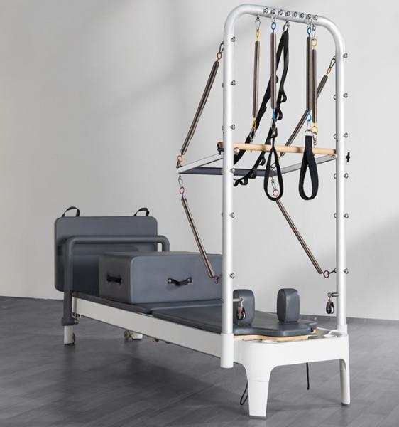 Semi Elevated Pilates Core White Bed Customized Aluminum Alloy Fitness Shaping Multifunctional Bed