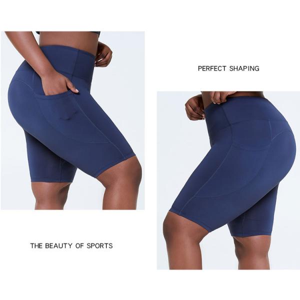 Customized LOGO Women'S Plus Size Yoga Wear High Waist Yoga Shorts 280g