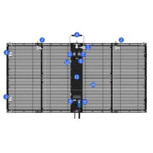 Écran LED vitré à 3840 Hz SMD1921 Transparent étanche IP65