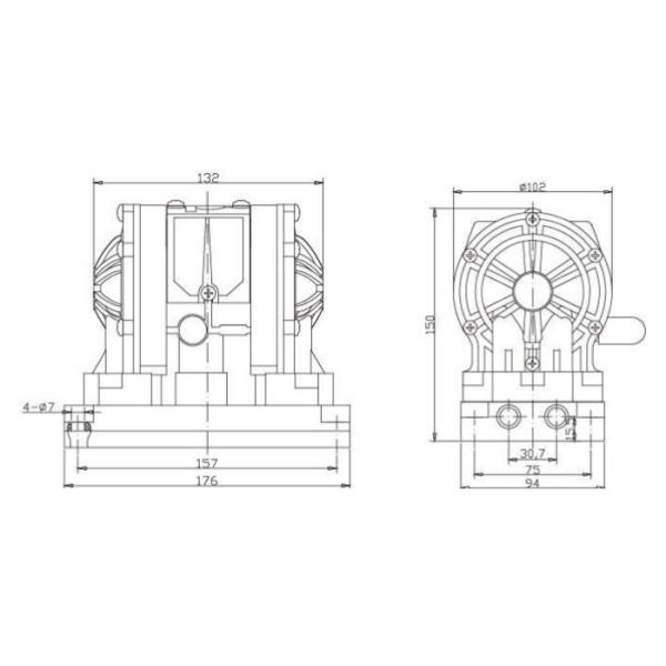 Chemical transfer PP Air operated diaphragm pump Self priming