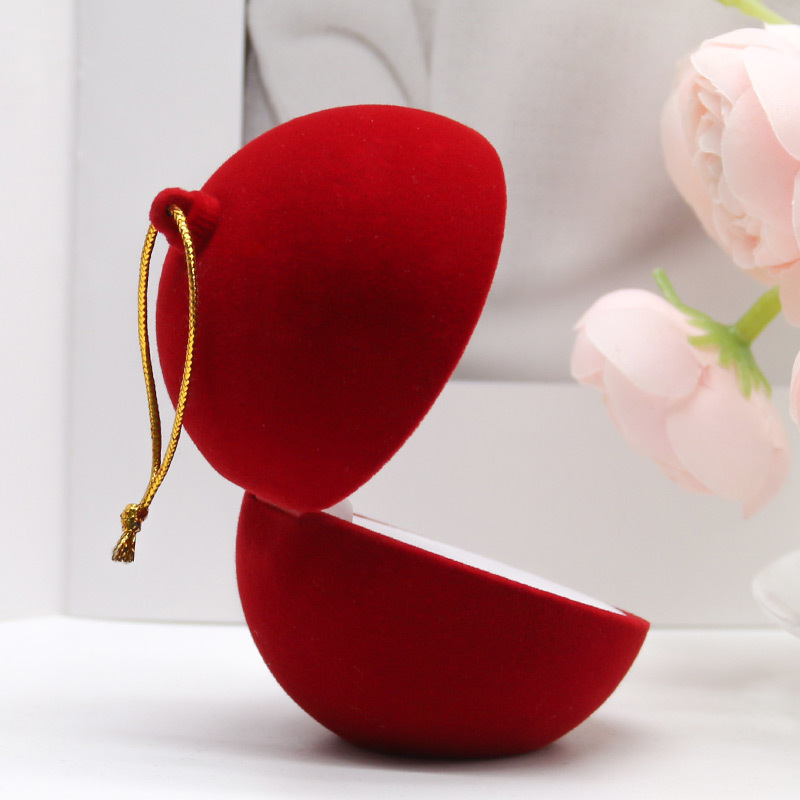 Small Velvet Jewelry Box Color Customizable Plush Christmas Jewelry Gift Boxes