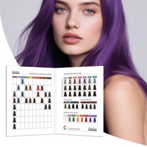Purestyle Hair Color Swatch Chart 47 Colors Professional For Salons OEM Vibrant Shade Display for Client Consultation