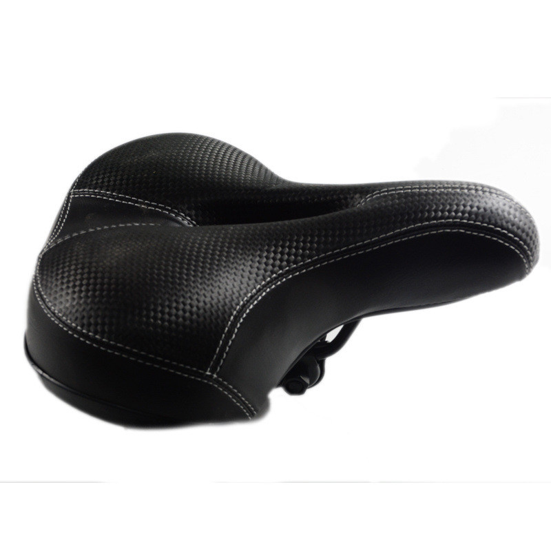 Comfortable PU Leather Mountain Bike Seat Cushion Waterproof Road Wide Bicycle Saddle