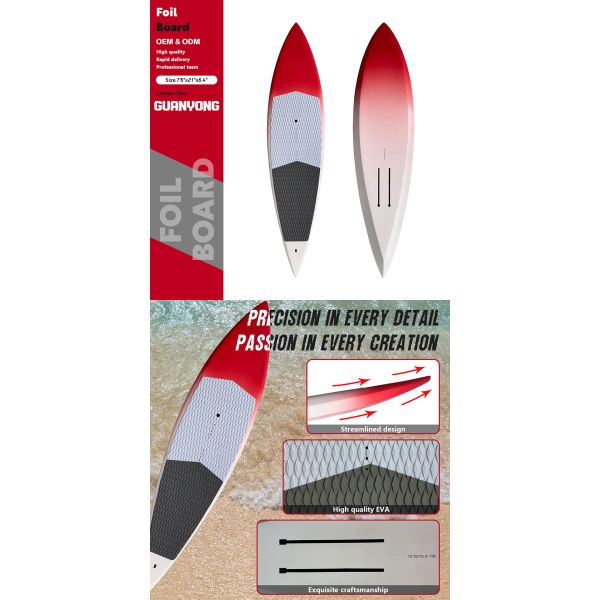 115L 130L Carbon Downwind Boards Surfing Foil Board For Water Sports