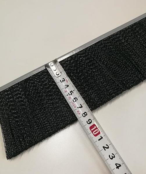 Nylon Bristle Metal Channel Strip Brushes Aluminium Holder For Dust Removal
