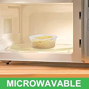 Deli Containers With Lids,  Deli Cup With Lids, 6oz, 8oz, 32oz Freezer Storage Containers Leakproof Stackable