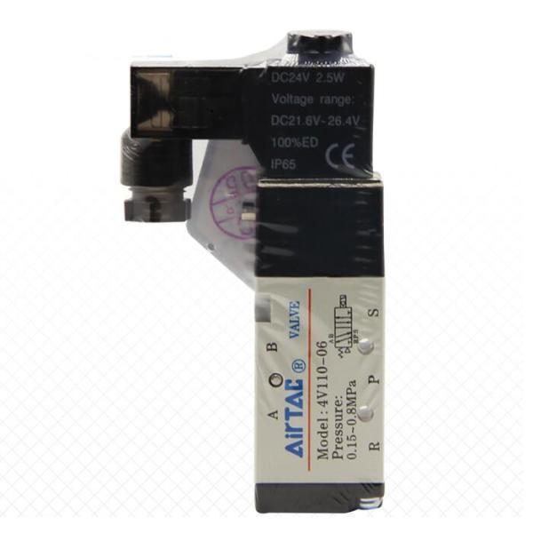 Airtac type 1/8 5 port 2 pos solenoid valve Pneumatic 4v210-08 4V120-06 4V130-06 DC24V 12V AC 220V 380V 110V
