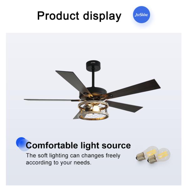 ceiling fan Fã de teto clássico das lâminas dos CB SAA ETL 5 com luz para a sala de visitas