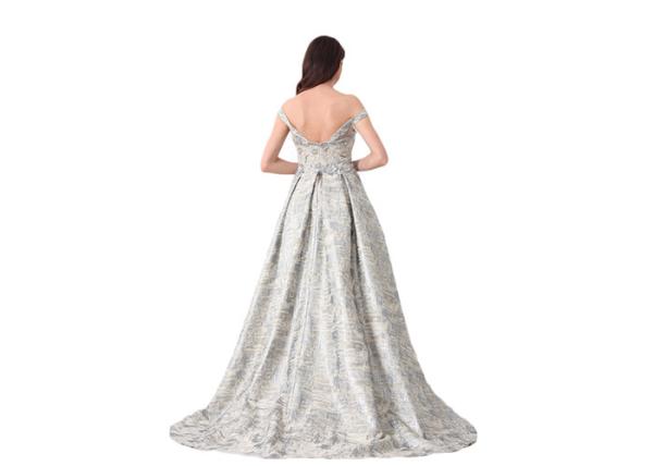 Sweetheart Unique Off Shoulder Long Womens Evening Gowns Embroidery Decor