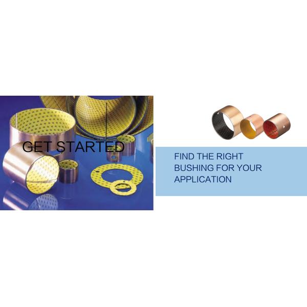 Metal - Polymer Bronze Plain Bearings Grease Lubricated POM Cylindrical Bushes