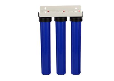 20'' slim triple sump blue polypropylene  water filter housings with 3/4 inch in/out port